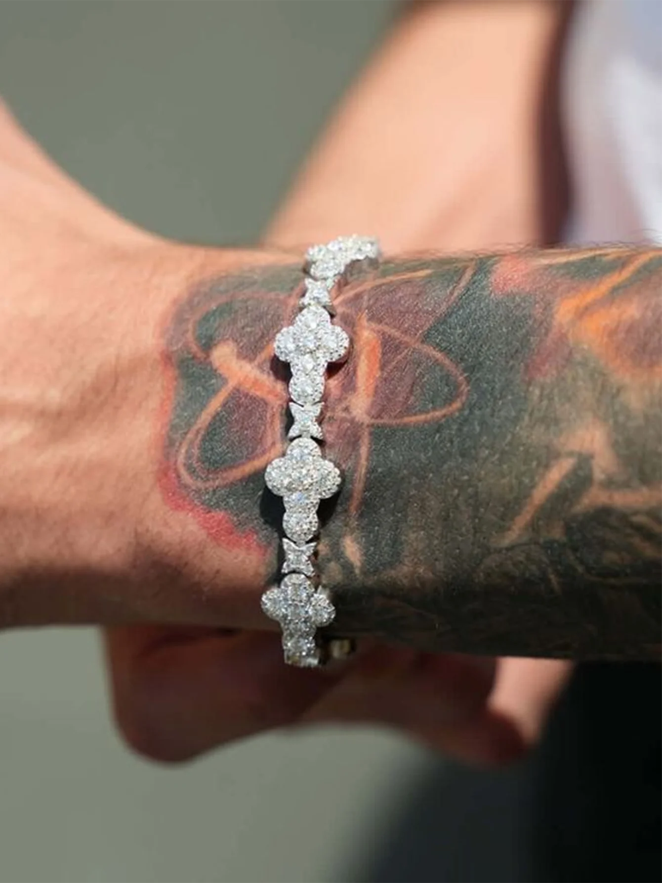 13mm Iced Out Cross Star Chain Set – Luxury Unisex Necklace & Bracelet | A Heaven