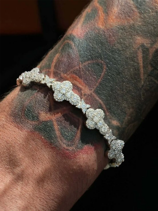 13mm Iced Out Cross Star Chain Set – Luxury Unisex Necklace & Bracelet | A Heaven